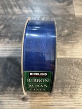 Kirkland Wire Edged Ribbon 50 Yards 1.5" Wide Blue continuous roll no seems New