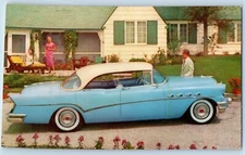 1956 Buick Postcard 73 Roadmaster 4 Door Riviera Car Sedan Caithness Buck Inc