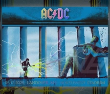 AC/DC Landover Maryland Poster RAINBOW FOIL xx/ 100 Power Up Tour 2025 ACDC Rare