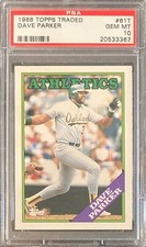 1988 Topps Traded Dave Parker #81T Pirates Reds A's Brewers Angels PSA 10 