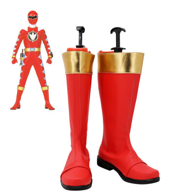 Bakuryu Sentai Abaranger Aba Red Shoes Cosplay Men Boots