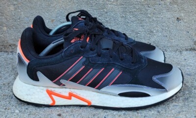 Size 10.5 adidas Tresc Run Core Black Solar Red Boost Static Mens Running 350 