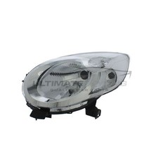Headlight Citroen C1 2005-2015 Halogen Chrome Inner Headlamp Passenger Side Left