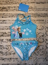 Frozen Swim Suit Anna Elsa Disney Store 9/10 New Princess Tankini Bikini