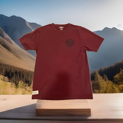 LL Bean Red Graphic shirt Medium All Weather Gear Pocket
