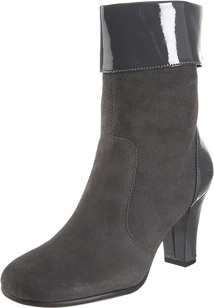 Botas de tornozelo femininas aerossóis torre controle tamanho 7,5M cinza escuro camurça novas em Bo - Imagem 3 de 4