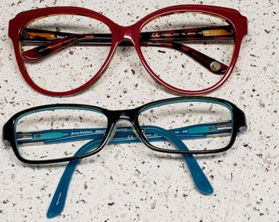 Juicy Couture Red And Blue Frames Lot Of 2  Used Very Nice Must See
