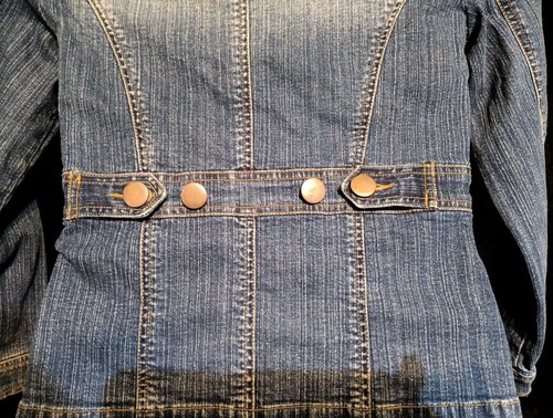 Limited Too Jean Jacket Youth Girl Denim Stretch Pocket Button Youth Large - Picture 7 of 8