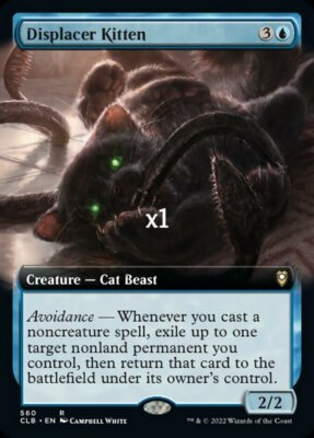 MTG Borderless CMR: Battle for Baldur's Gate CLB Displacer Kitten MINT