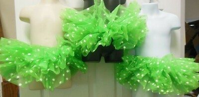 Lot of 3 tutus Lime Green with white dot Child Sizes Girls XS and Small 