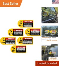 Eye-Catching 6-Pack Vinyl GPS Tracking Warning Stickers for Vehicle Security