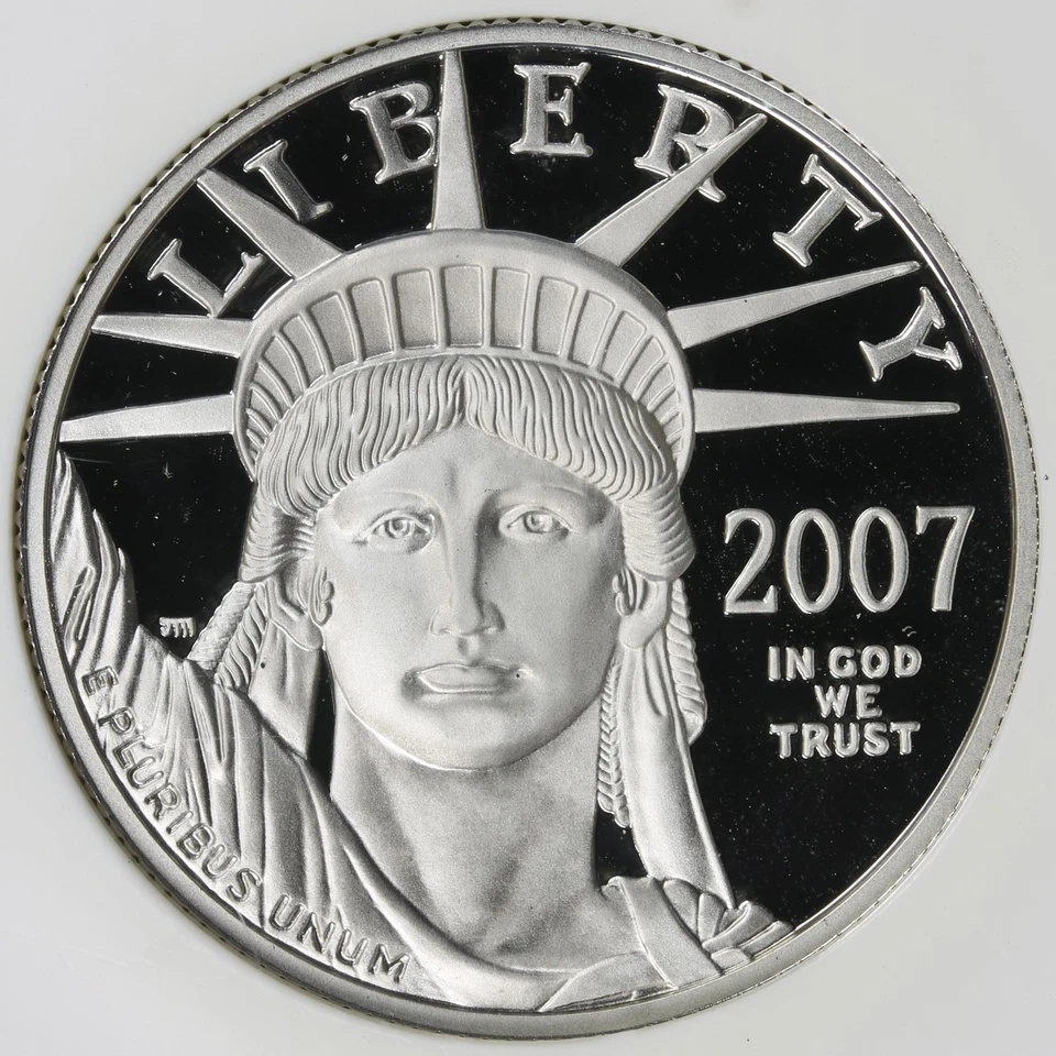 2007-W Proof $50 Platinum Eagle Statue of Liberty NGC PF70UCAM 10th Anniversary - Image 3 of 4