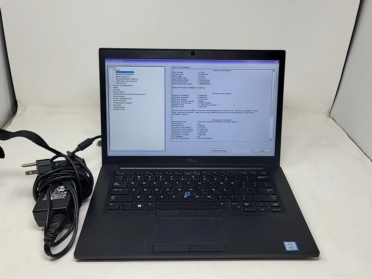 Dell Intel Core i7 8th Gen. PC Laptops & Netbooks 256 GB SSD
