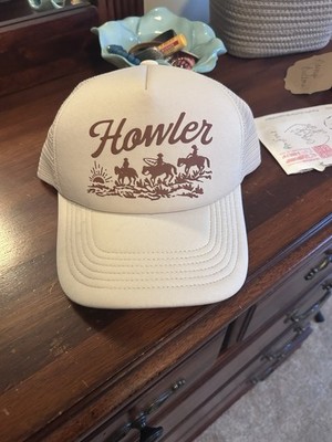 Howler Bros Foam Dome Trucker Hat Mens Beige Mesh Back Adjustable Snapback Cap