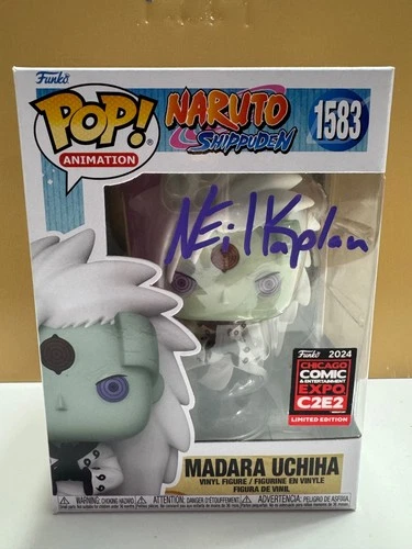 SIGNED Funko Pop! NARUTO MADARA UCHIHA #1583 COA AUTHENTICATED Free Ship
