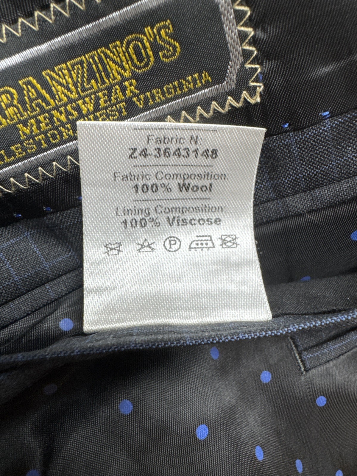 Custom Bespoke Reda Maior Super 150's Black Blue Plaid Sport Coat Jacket Sz 44R