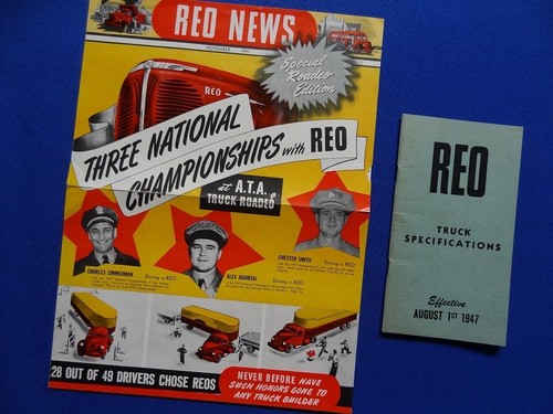 1947 REO Trucks Brochure and Specifications Manual - 2 piece lot!
