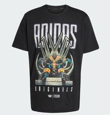 Adidas x Marvel Thanos Black Graphic T-Shirt Regular Large Avengers KS3190 Rare