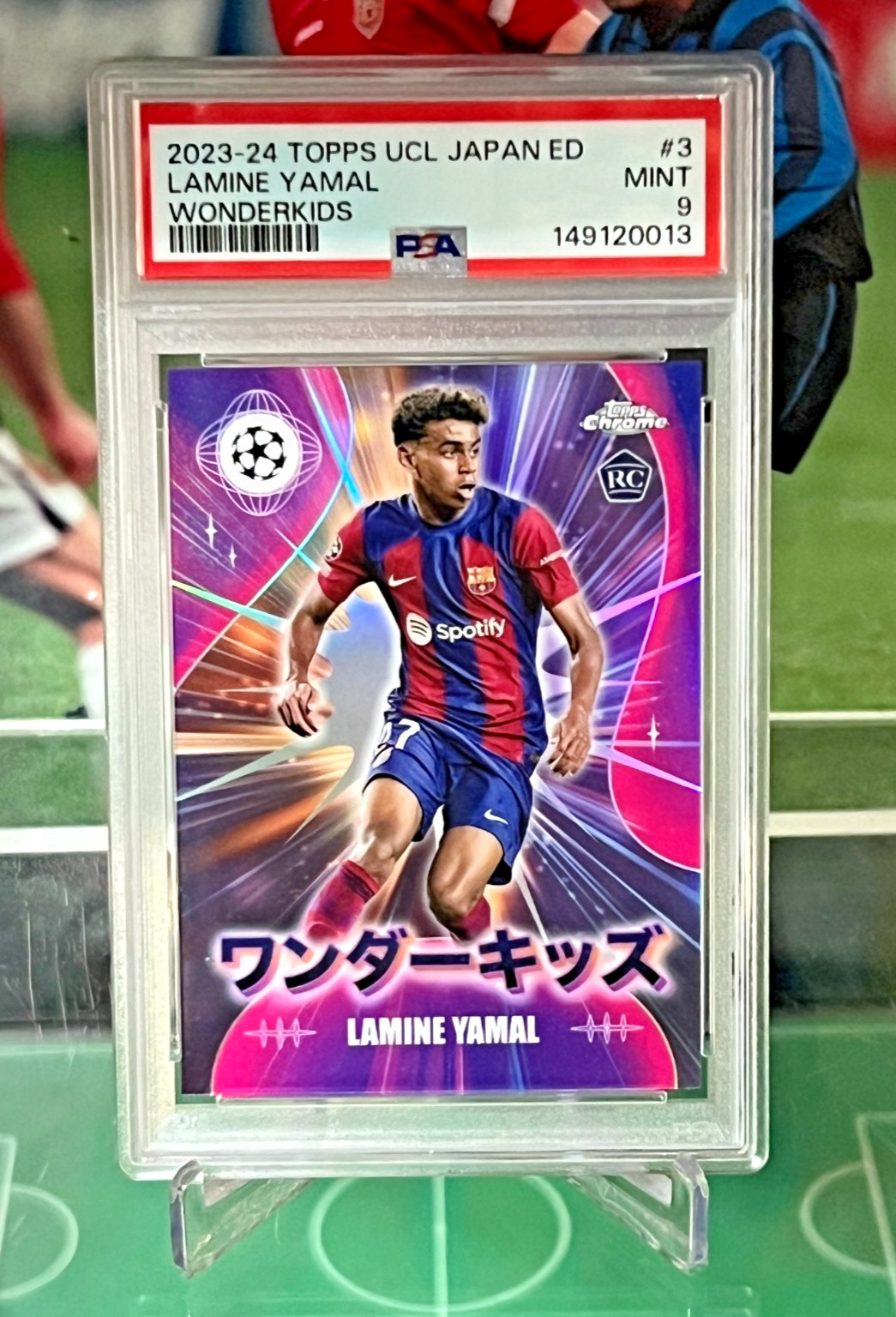 20223-24 Topps UCL Wonderkids RC Rookie #3 Japan Edition Lamine Yamal PSA 9 view 7