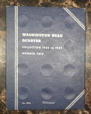 Whitman Coin Folder #9031 Washington Quarter Collection 1946 to 1959 Vintage