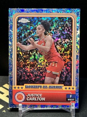 Justice Carlton 2024 Topps Chrome McDonald s All American McFlurry Refractor
