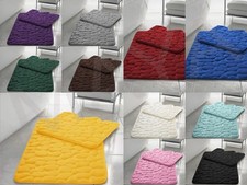 Pebble Bath Mat Set Non-Slip Memory Foam 100% Polyester 2 Piece Water Absorbent