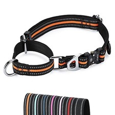 Martingale Dog Collars, Escape Proof Training Collar Medium,Orange Orange