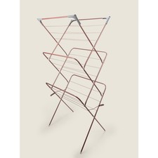 Image of Rose Gold 3 Tier Clothes Airer Indoor Laundry Drying Rack Foldable