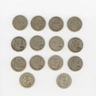 Franklin Half Dollars Lot of 14 (1951–1959) 90% Silver US Coins Circulated