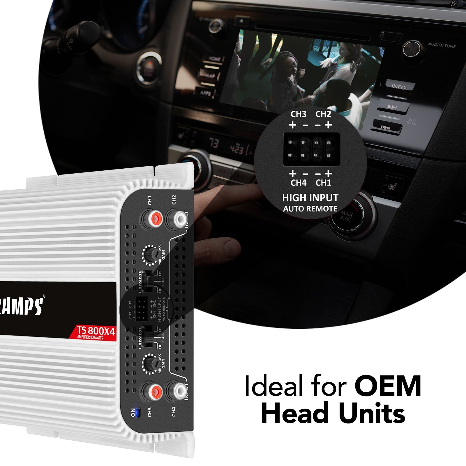 US SELLER] Taramps TS 800x4 1 Ohm Car Audio Amplifier 800 Watts