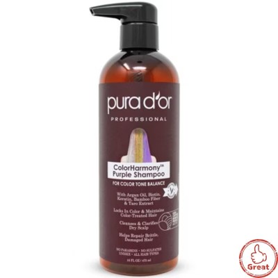 Pura d'or Color Harmony Purple Shampoo - 16 fl oz