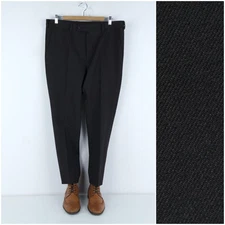 Mens Trousers 36 Waist 27 Leg Dress Suit Office Brown Pants Slacks