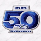 SEATTLE SEAHAWKS 50 SEASONS IRON ON PATCH FREE SHIPPING & TRACKING