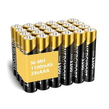 24Pcs AAA Rechargeable Batteries Triple A 1.2V 1100mAh Ni-MH for Solar Lights