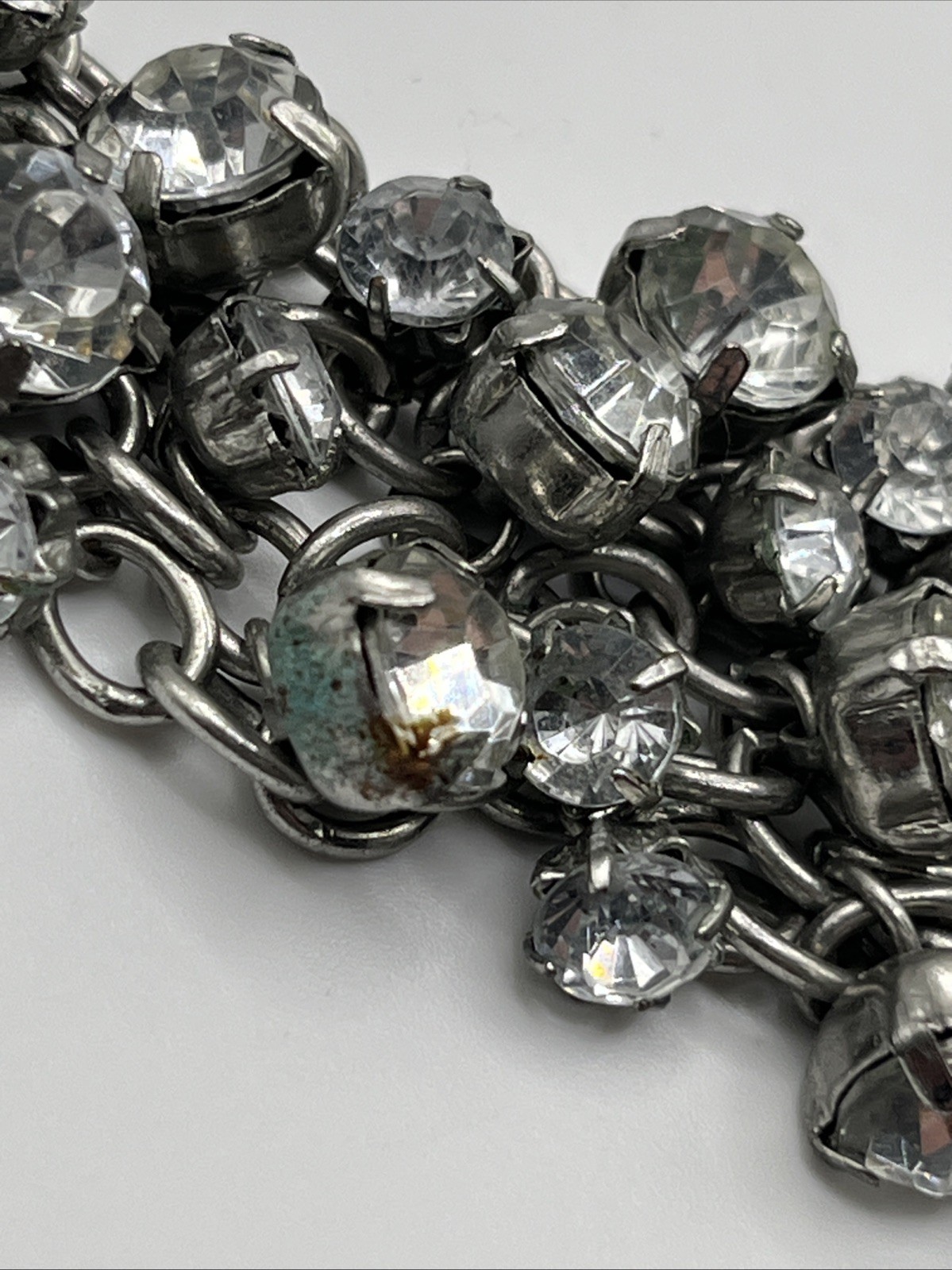 AEA Rhinestone Bib Cluster Statement Necklace in … - image 5