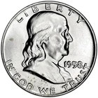 1958 D 50C BU Silver Franklin Half Dollar