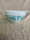 Vintage PYREX  441 Cinderella Mixing Bowl 1 1/2Pt. White Turquoise Butterprint