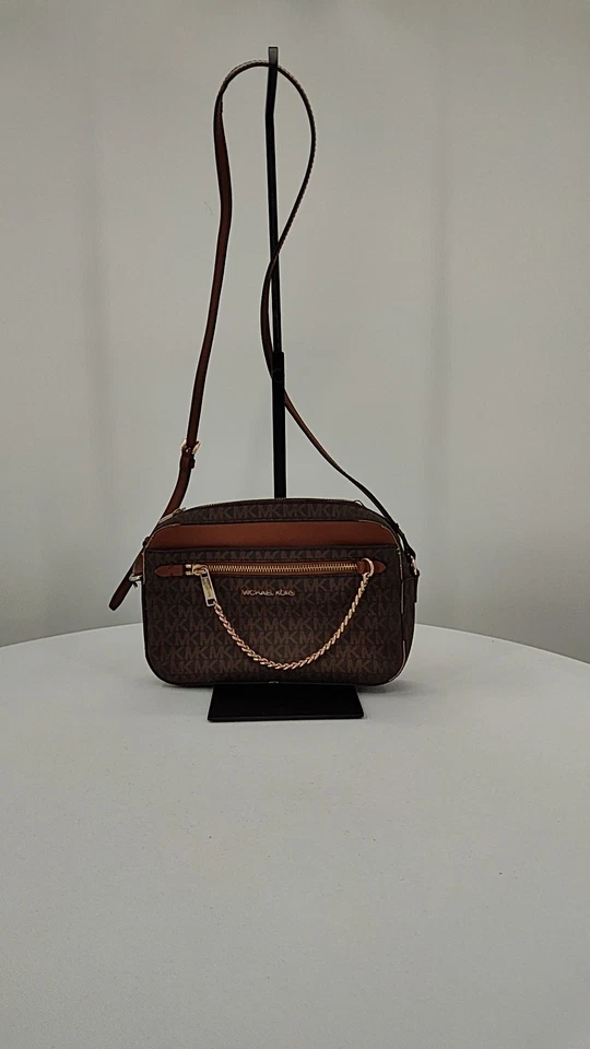 Michael Kors Lg Ew Zp Chain Xbdy Brown Bags