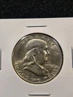 1958 (P) Franklin Half Dollar90% Silver Nice Coin Free Shipping With Three Items