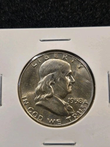 1958 (P) Franklin Half Dollar90% Silver Nice Coin Free Shipping With Three Items