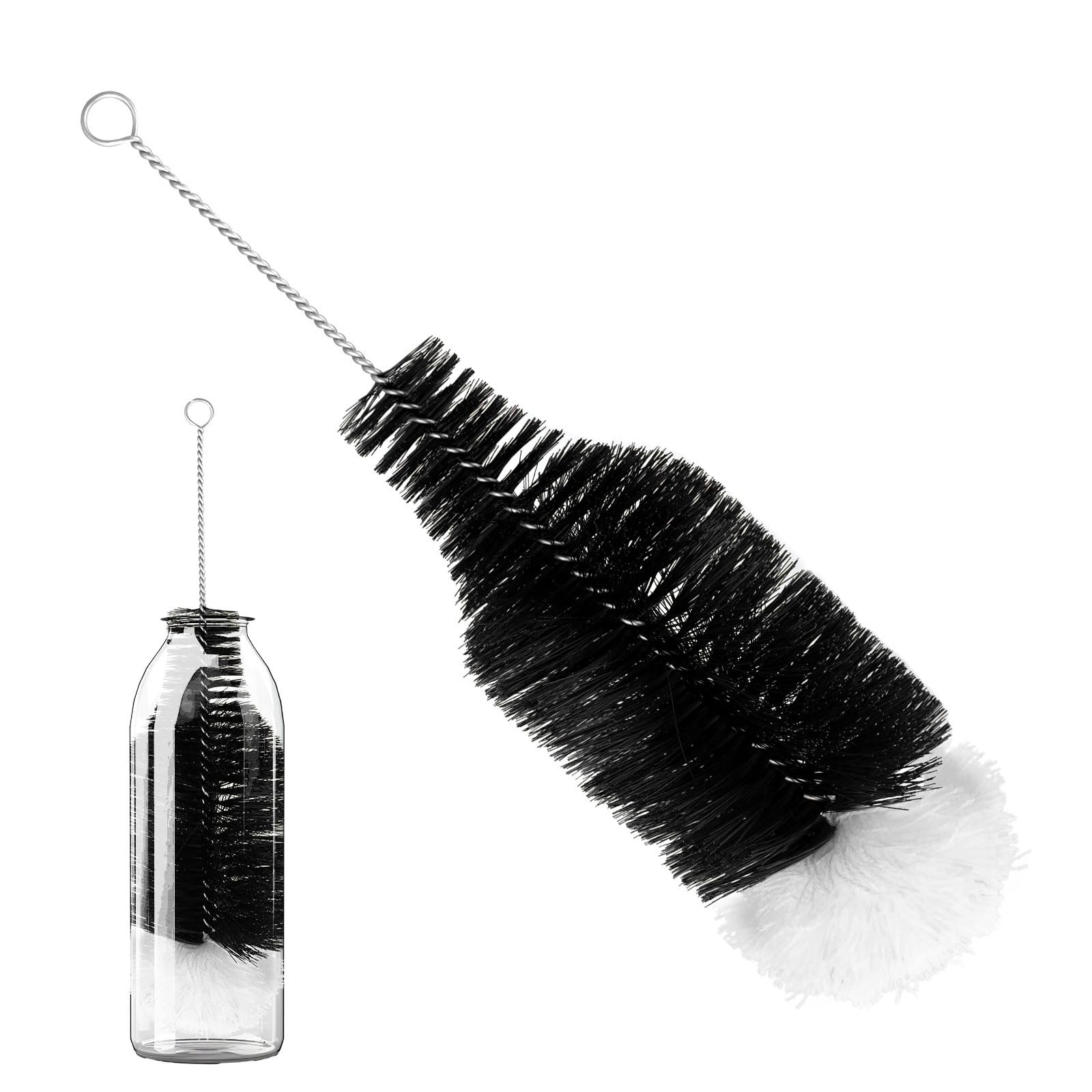 Goupillon Gourde Compatible Sodastream Anti-Rayures en Poils Souples Gris