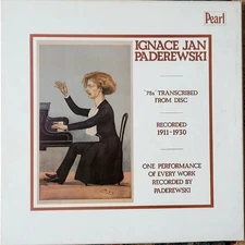 Ignace Jan Paderewski:Recorded:1911-1930.Pearl 5 LP Box Set. Chopin Solo Piano +