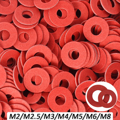 #ad #ad Metric M2 M2.5 M3 M4 M5 M6 M8 Red Fibre Flat Washers Sealing Gasket Insulation $29.86