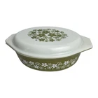 Vintage PYREX 043 Crazy Daisy Spring Blossom Casserole Dish with Lid 2.5 Qt #045