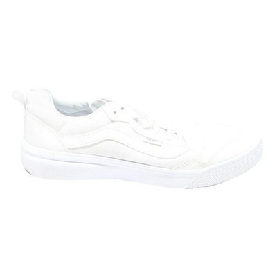 VANS Ward Womens White Leather Trainers UK 6 Classic Comfortable Casual