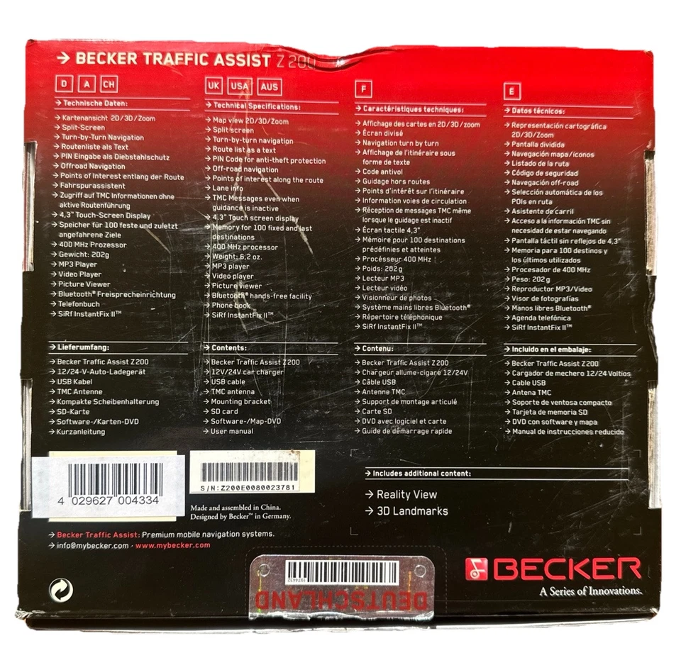 Becker Traffic Assist  Z 200 - Navigation fürs Auto - Bild 2 von 4