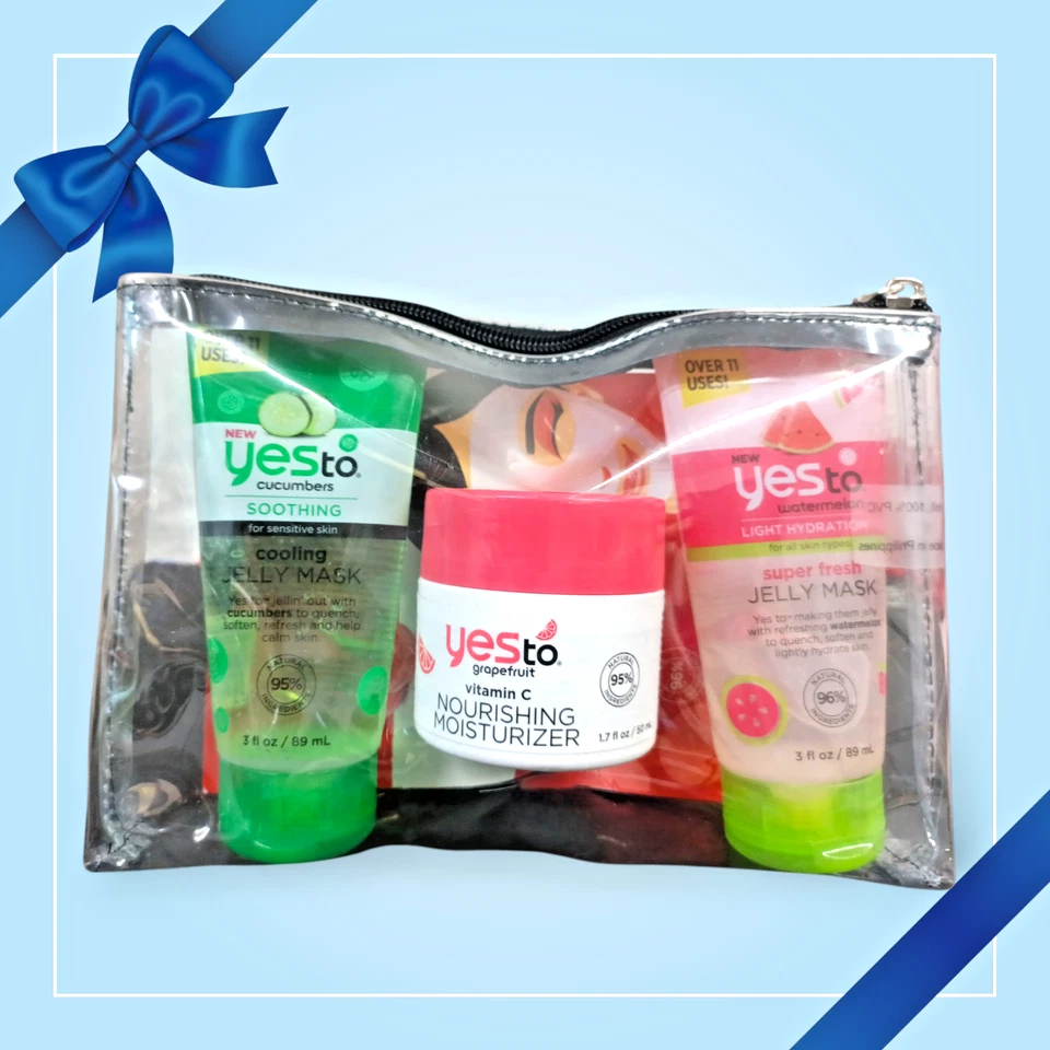 YES TO YESTO SKINCARE GIFT SET with Jelly Masks Vitamin C moisturizer Paper mask - Image 3 of 4
