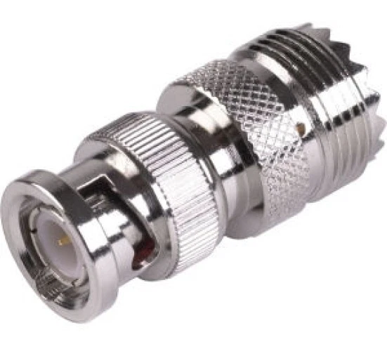 Adaptor PL259 SO239 Female Socket To BNC Male Plug, Scanner Radio Ham Etc