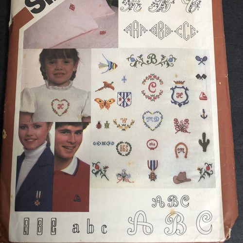 Vintage 1981 Simplicity Pattern Crafts Letters Embroidery 5171 UNCUT NEW - Picture 2 of 4