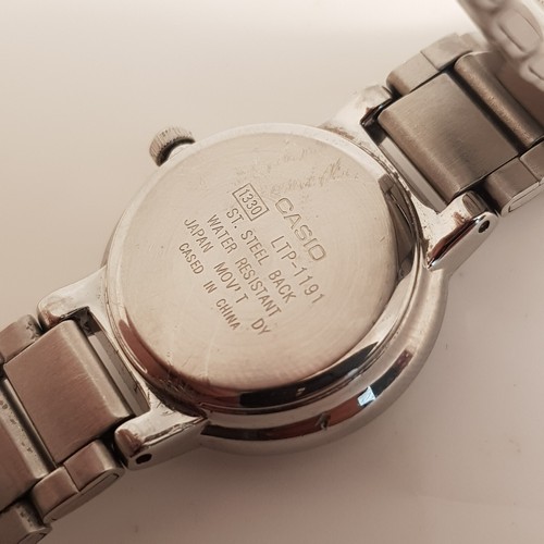 Orologio Casio LTP-1191 Quarzo Analogico Donna WR ST Fondo Acciaio BATTERIA NUOVA - Foto 9 di 10